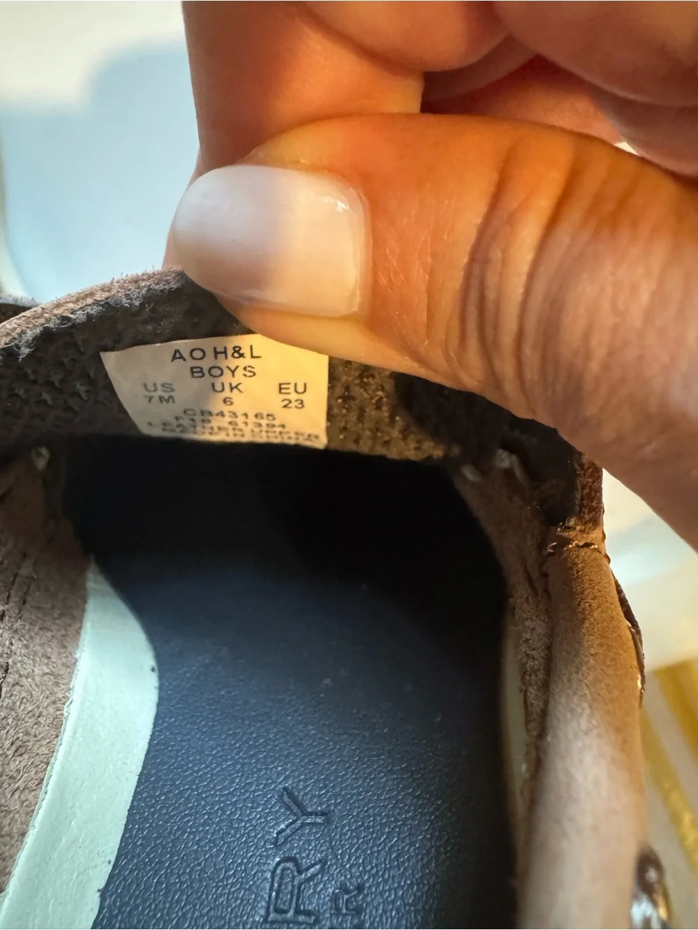Sperry Top-Sider Toddler Brown Leather Boat Shoe with Hook-and-Loop Strap